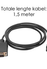 NoXx Hoogwaardige HDMI naar VGA Kabel Converter Omvormer - HDMI naar VGA Kabel (1,8 Meter) - Zwart