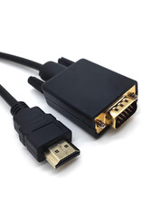 NoXx Hoogwaardige HDMI naar VGA Kabel Converter Omvormer - HDMI naar VGA Kabel (1,8 Meter) - Zwart
