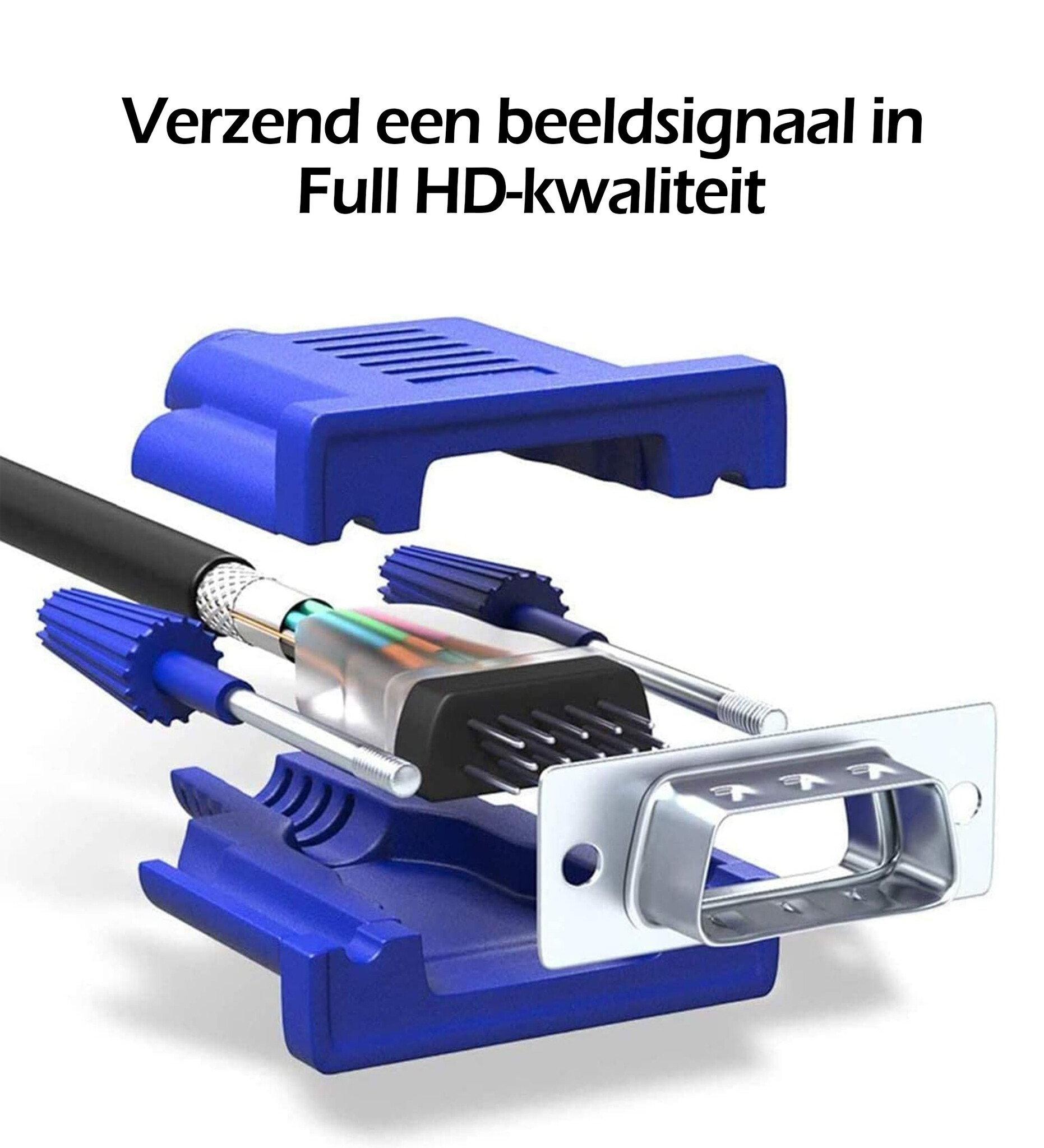 Nomfy VGA naar VGA Adapter Kabel Converter - VGA naar VGA 1080p Kwaliteit - 150 cm - Blauw