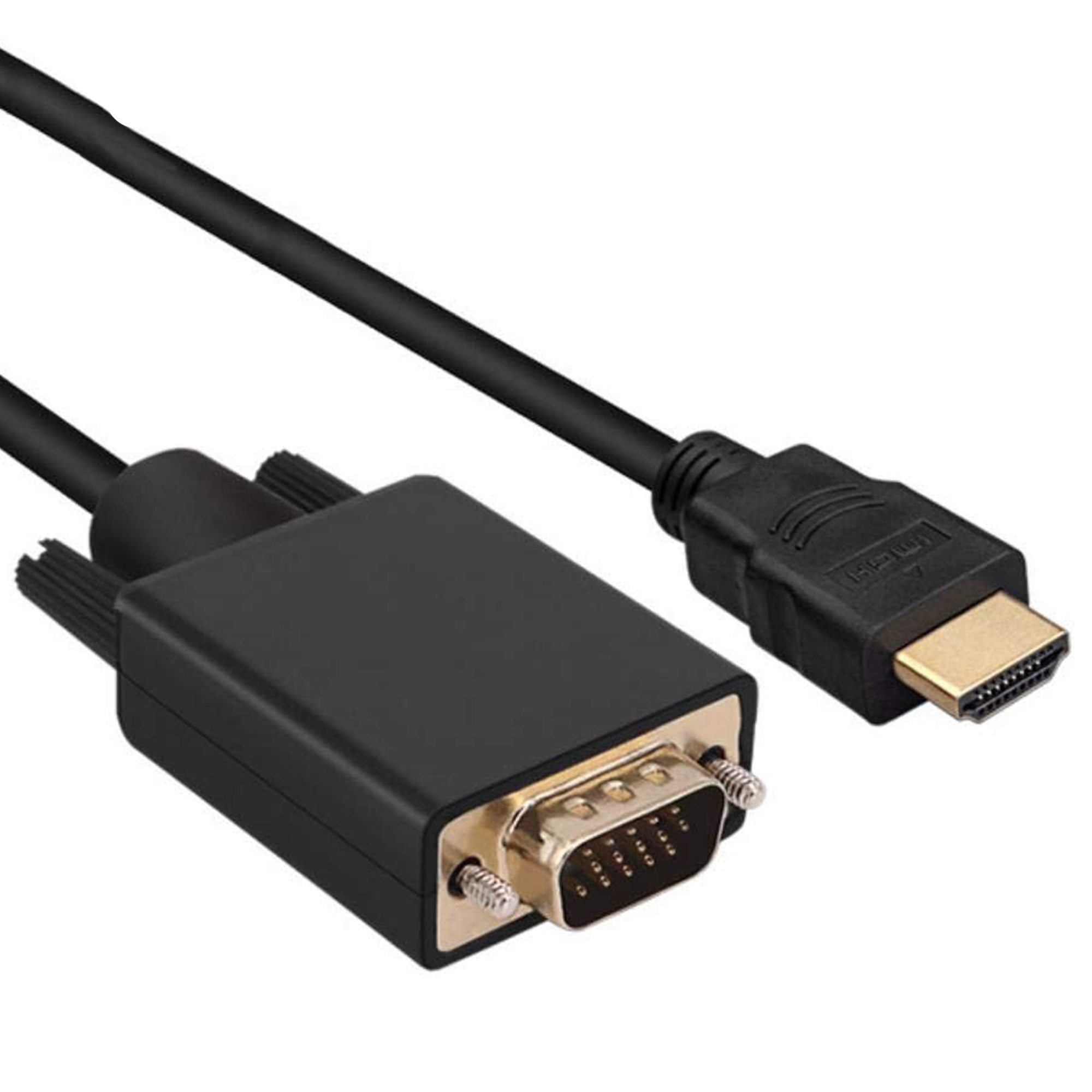 Nomfy HDMI naar VGA Adapter Kabel Converter - HDMI naar VGA 1080p Kwaliteit - 180 cm - Zwart