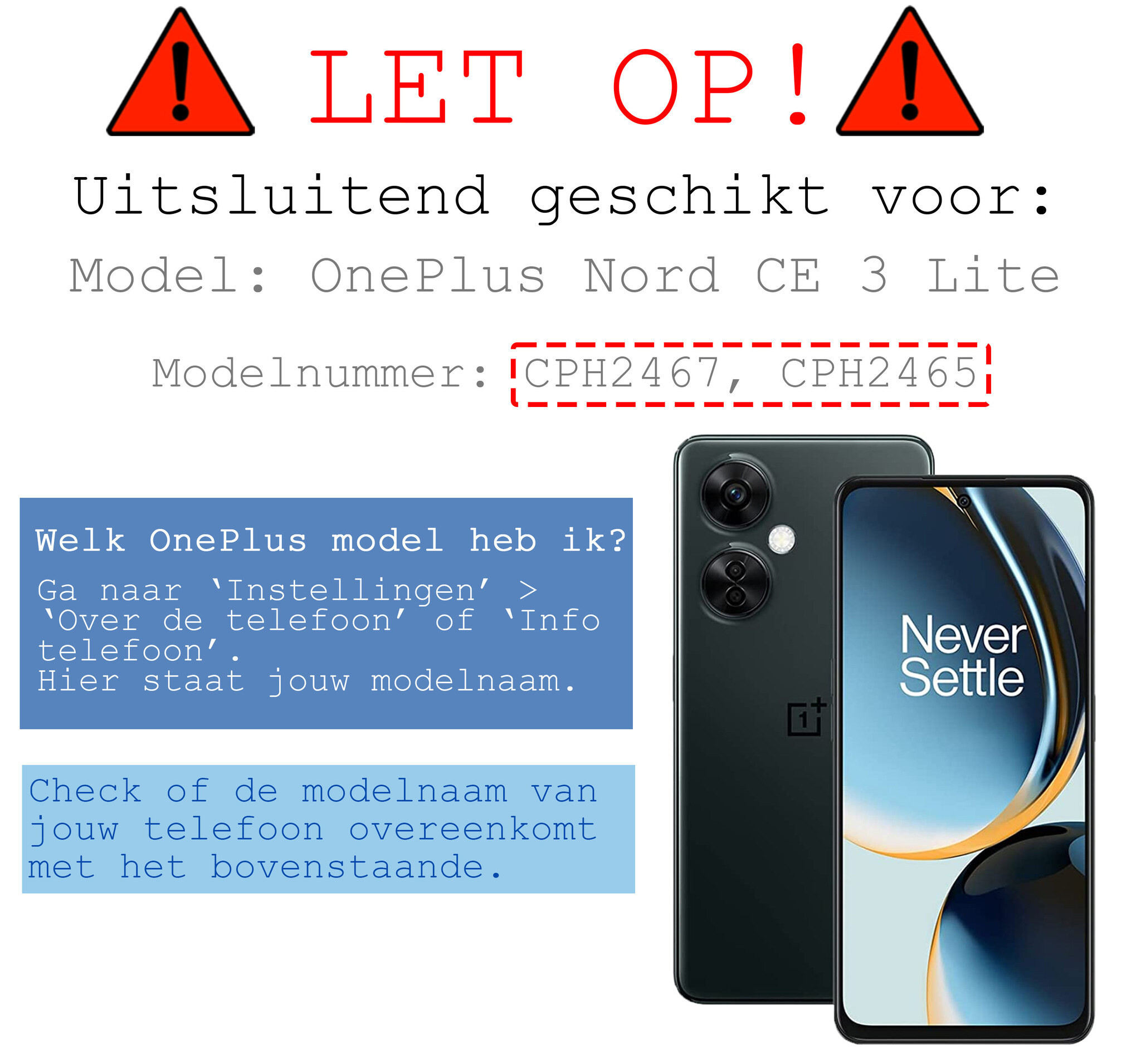 BASEY. Hoes Geschikt voor OnePlus Nord CE 3 Lite Hoesje Bookcase Hoes Flip Case Book Cover - Hoesje Geschikt voor OnePlus Nord CE 3 Lite Hoes Book Case Hoesje - Donkerblauw