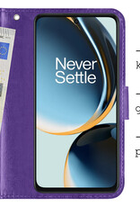 BASEY. Hoes Geschikt voor OnePlus Nord CE 3 Lite Hoesje Bookcase Hoes Flip Case Book Cover - Hoesje Geschikt voor OnePlus Nord CE 3 Lite Hoes Book Case Hoesje - Paars