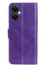 BASEY. Hoes Geschikt voor OnePlus Nord CE 3 Lite Hoesje Bookcase Hoes Flip Case Book Cover - Hoesje Geschikt voor OnePlus Nord CE 3 Lite Hoes Book Case Hoesje - Paars