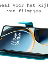 BASEY. Hoes Geschikt voor OnePlus Nord CE 3 Lite Hoesje Bookcase Hoes Flip Case Book Cover - Hoesje Geschikt voor OnePlus Nord CE 3 Lite Hoes Book Case Hoesje - Turquoise