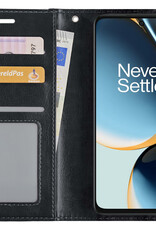 BASEY. Hoes Geschikt voor OnePlus Nord CE 3 Lite Hoesje Bookcase Hoes Flip Case Book Cover - Hoesje Geschikt voor OnePlus Nord CE 3 Lite Hoes Book Case Hoesje - Zwart