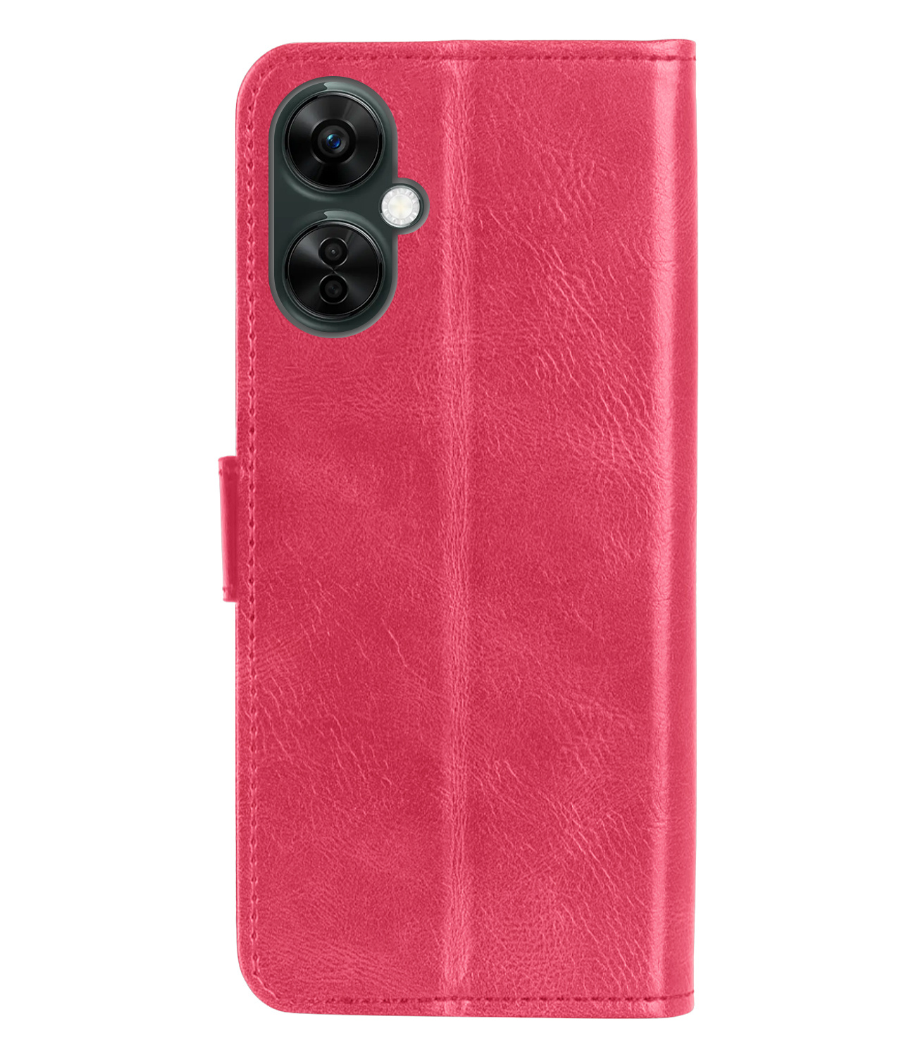 NoXx Hoes Geschikt voor OnePlus Nord CE 3 Lite Hoesje Book Case Hoes Flip Cover Wallet Bookcase - Donkerroze