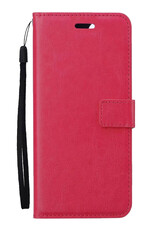 Nomfy Hoesje Geschikt voor OnePlus Nord CE 3 Lite Hoes Bookcase Flipcase Book Cover - Hoes Geschikt voor OnePlus Nord CE 3 Lite Hoesje Book Case - Donkerroze