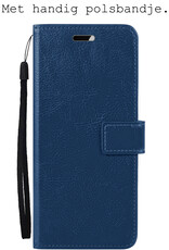 BASEY. Hoes Geschikt voor OnePlus Nord CE 3 Lite Hoesje Bookcase Hoes Flip Case Book Cover Met Screenprotector - Hoesje Geschikt voor OnePlus Nord CE 3 Lite Hoes Book Case Hoesje - Donkerblauw
