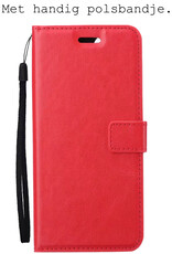 BASEY. Hoes Geschikt voor OnePlus Nord CE 3 Lite Hoesje Bookcase Hoes Flip Case Book Cover Met 2x Screenprotector - Hoesje Geschikt voor OnePlus Nord CE 3 Lite Hoes Book Case Hoesje - Rood
