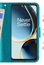 BASEY. Hoes Geschikt voor OnePlus Nord CE 3 Lite Hoesje Bookcase Hoes Flip Case Book Cover Met 2x Screenprotector - Hoesje Geschikt voor OnePlus Nord CE 3 Lite Hoes Book Case Hoesje - Turquoise