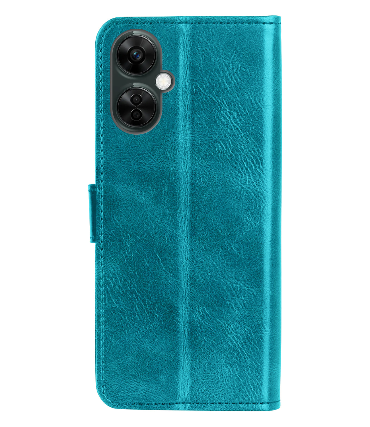 BASEY. Hoes Geschikt voor OnePlus Nord CE 3 Lite Hoesje Bookcase Hoes Flip Case Book Cover Met 2x Screenprotector - Hoesje Geschikt voor OnePlus Nord CE 3 Lite Hoes Book Case Hoesje - Turquoise