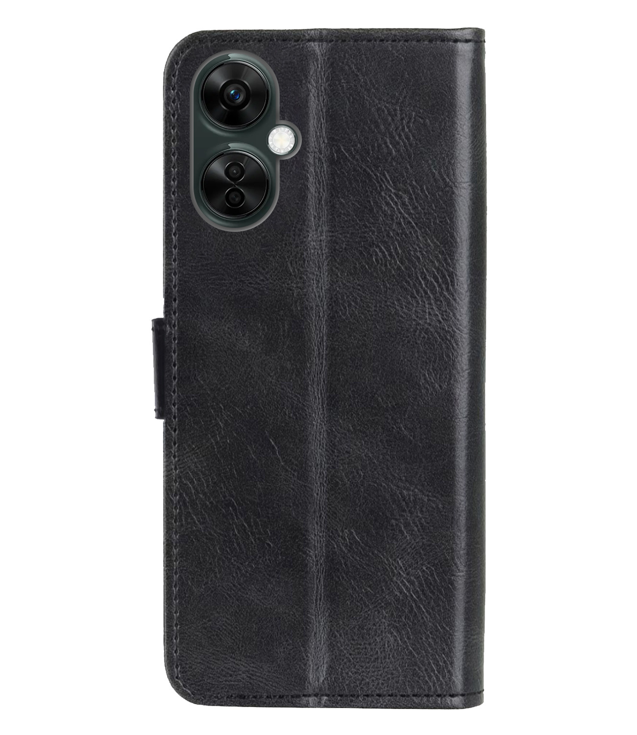 BASEY. Hoes Geschikt voor OnePlus Nord CE 3 Lite Hoesje Bookcase Hoes Flip Case Book Cover Met 2x Screenprotector - Hoesje Geschikt voor OnePlus Nord CE 3 Lite Hoes Book Case Hoesje - Zwart