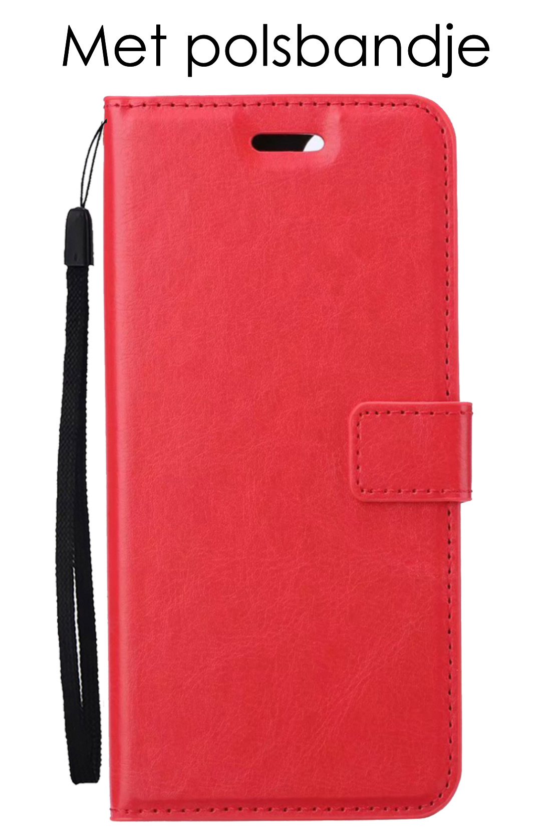 NoXx Hoes Geschikt voor OnePlus Nord CE 3 Lite Hoesje Book Case Hoes Flip Cover Wallet Bookcase Met Screenprotector - Rood