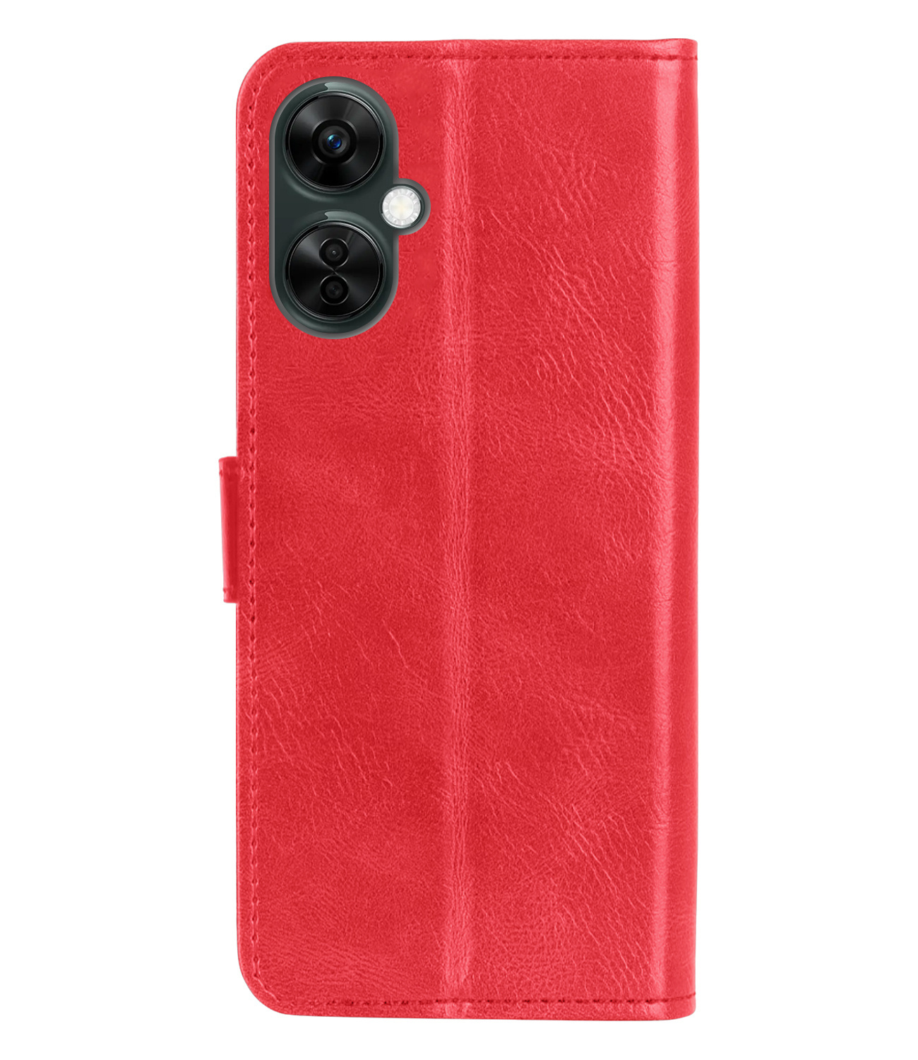 NoXx Hoes Geschikt voor OnePlus Nord CE 3 Lite Hoesje Book Case Hoes Flip Cover Wallet Bookcase Met Screenprotector - Rood