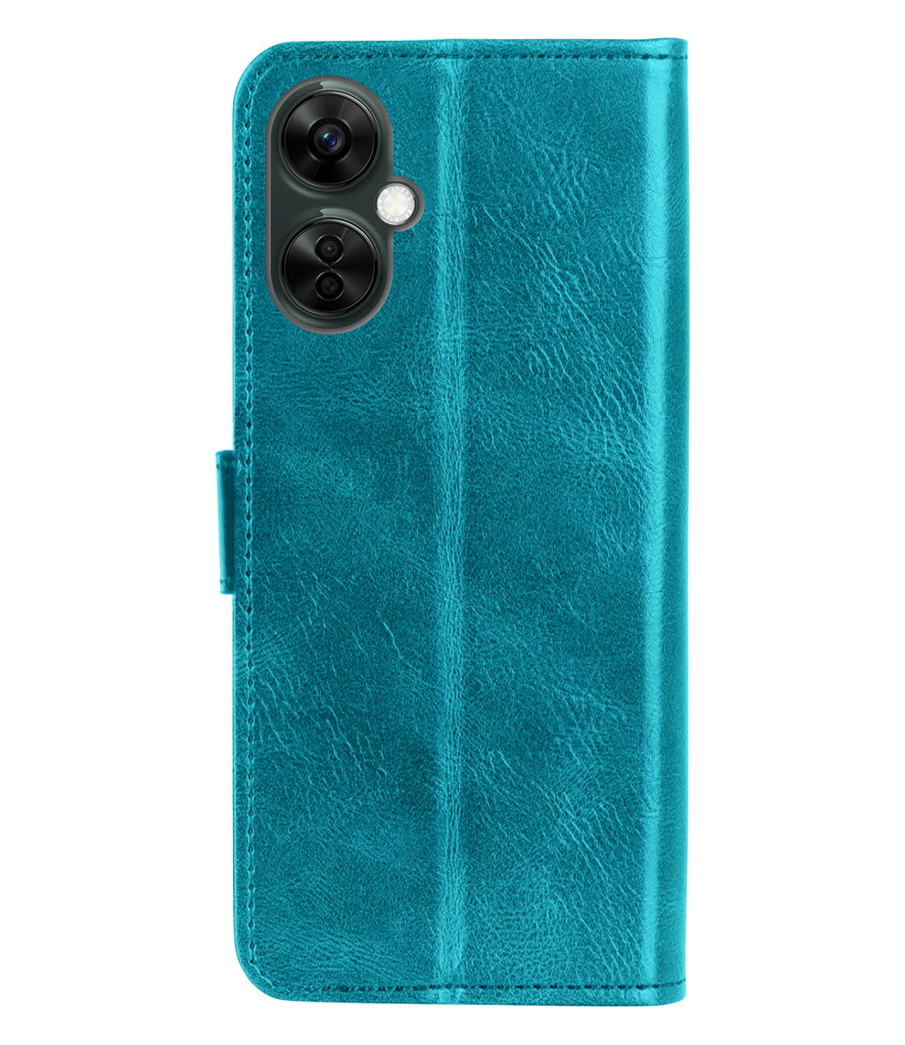 NoXx Hoes Geschikt voor OnePlus Nord CE 3 Lite Hoesje Book Case Hoes Flip Cover Wallet Bookcase Met Screenprotector - Turquoise