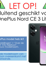 NoXx Hoes Geschikt voor OnePlus Nord CE 3 Lite Hoesje Book Case Hoes Flip Cover Wallet Bookcase Met 2x Screenprotector - Bruin