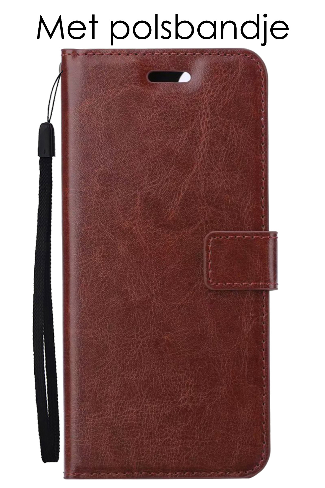 NoXx Hoes Geschikt voor OnePlus Nord CE 3 Lite Hoesje Book Case Hoes Flip Cover Wallet Bookcase Met 2x Screenprotector - Bruin