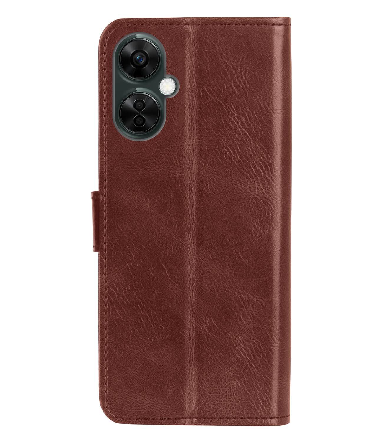 NoXx Hoes Geschikt voor OnePlus Nord CE 3 Lite Hoesje Book Case Hoes Flip Cover Wallet Bookcase Met 2x Screenprotector - Bruin