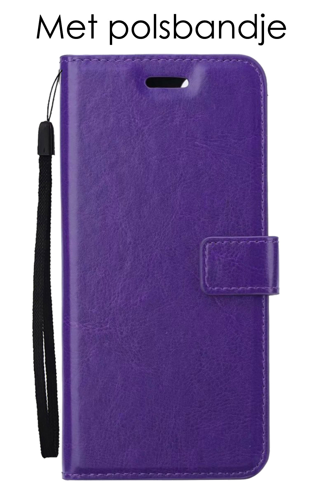 NoXx Hoes Geschikt voor OnePlus Nord CE 3 Lite Hoesje Book Case Hoes Flip Cover Wallet Bookcase Met 2x Screenprotector - Paars
