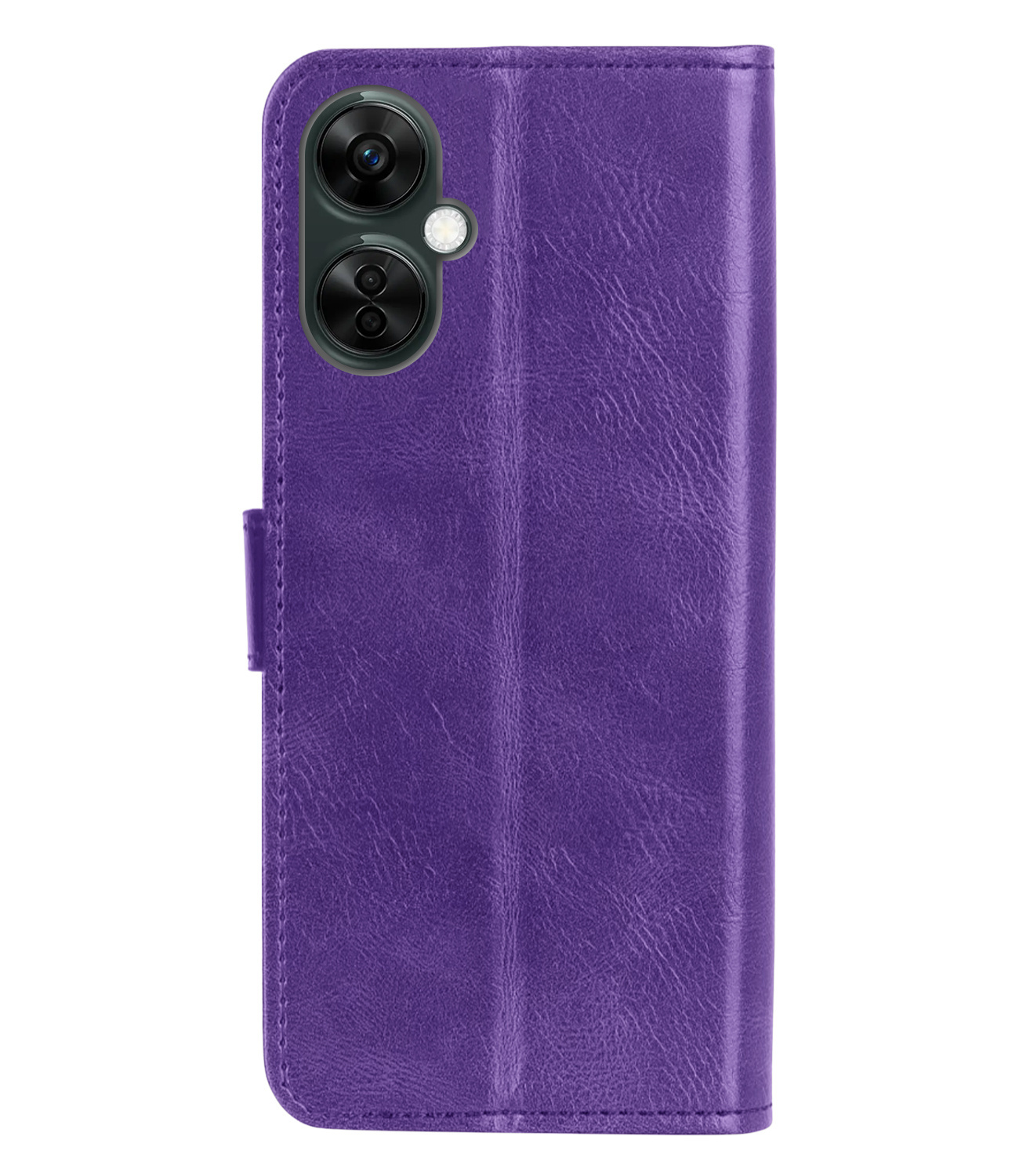NoXx Hoes Geschikt voor OnePlus Nord CE 3 Lite Hoesje Book Case Hoes Flip Cover Wallet Bookcase Met 2x Screenprotector - Paars