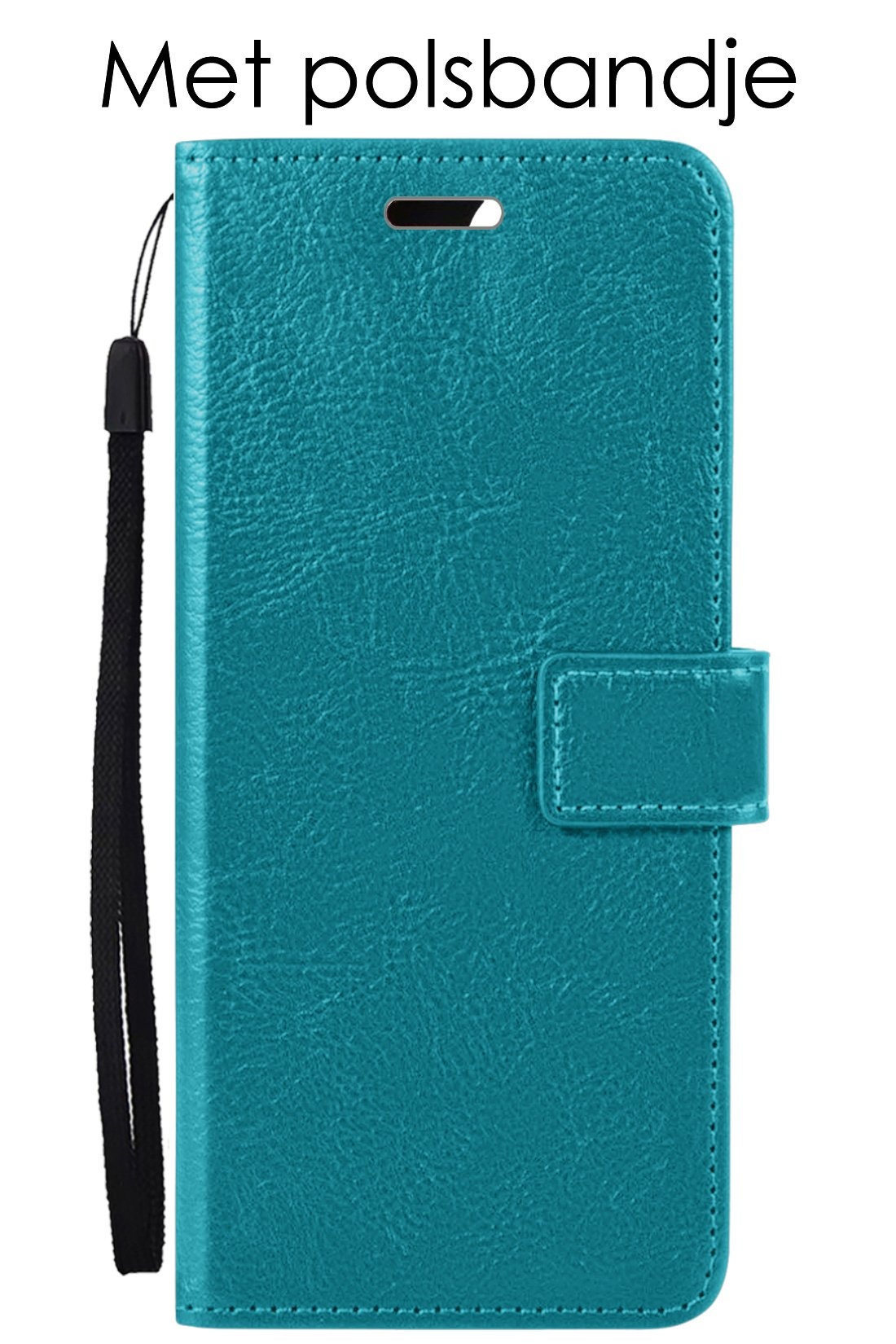 NoXx Hoes Geschikt voor OnePlus Nord CE 3 Lite Hoesje Book Case Hoes Flip Cover Wallet Bookcase Met 2x Screenprotector - Turquoise