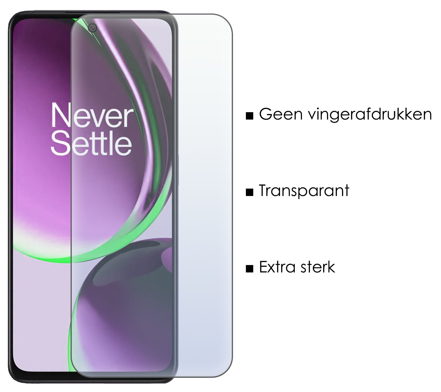 NoXx Hoes Geschikt voor OnePlus Nord CE 3 Lite Hoesje Book Case Hoes Flip Cover Wallet Bookcase Met Screenprotector - Paars