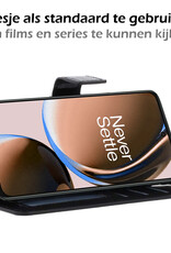 Nomfy Hoesje Geschikt voor OnePlus Nord CE 3 Lite Hoes Bookcase Flipcase Book Cover Met 2x Screenprotector - Hoes Geschikt voor OnePlus Nord CE 3 Lite Hoesje Book Case - Zwart