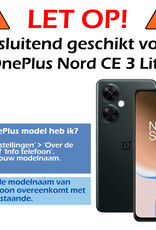 Nomfy Hoesje Geschikt voor OnePlus Nord CE 3 Lite Hoes Bookcase Flipcase Book Cover Met 2x Screenprotector - Hoes Geschikt voor OnePlus Nord CE 3 Lite Hoesje Book Case - Zwart