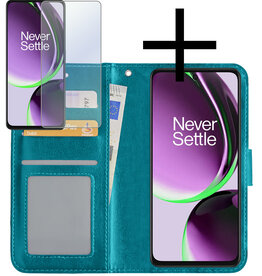 NoXx NoXx OnePlus Nord CE 3 Lite Hoesje Bookcase Turquoise Met Screenprotector