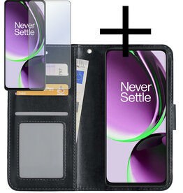 NoXx NoXx OnePlus Nord CE 3 Lite Hoesje Bookcase Zwart Met Screenprotector