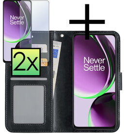 NoXx NoXx OnePlus Nord CE 3 Lite Hoesje Bookcase Zwart Met 2x Screenprotector