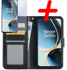 BASEY. BASEY. OnePlus Nord CE 3 Lite Hoesje Bookcase Zwart Met Screenprotector