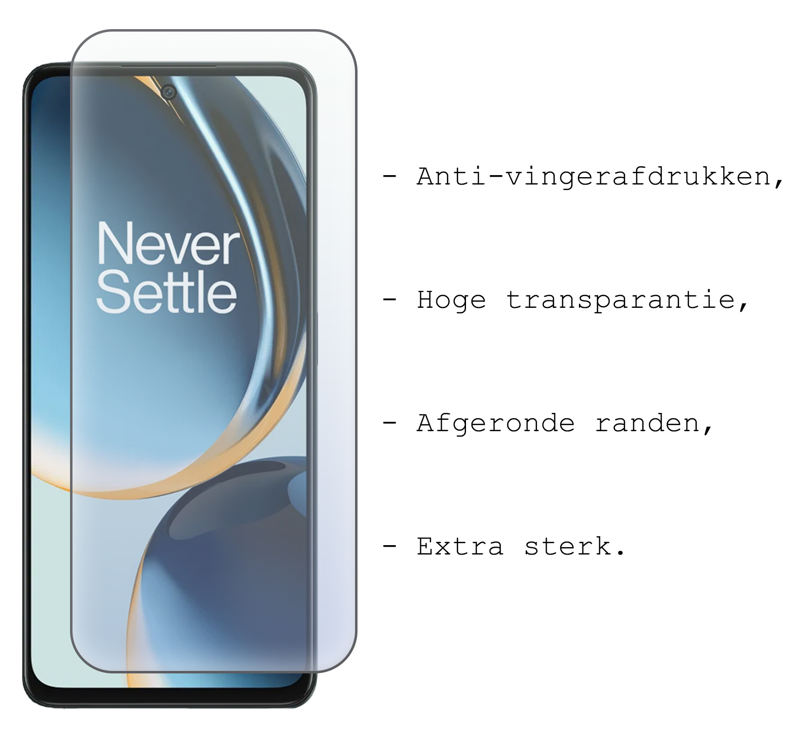 BASEY. Hoes Geschikt voor OnePlus Nord CE 3 Lite Hoesje Bookcase Hoes Flip Case Book Cover Met 2x Screenprotector - Hoesje Geschikt voor OnePlus Nord CE 3 Lite Hoes Book Case Hoesje - Wit