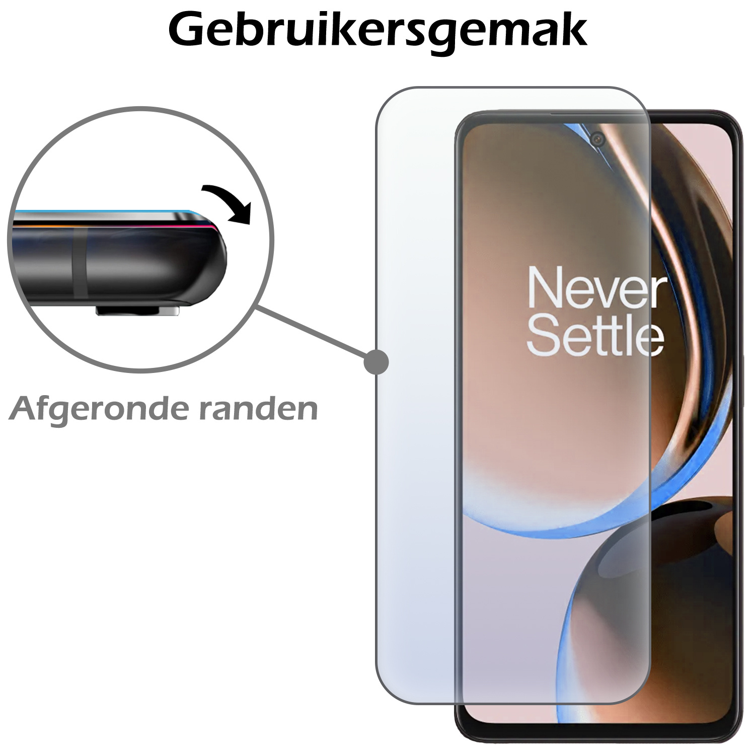 Nomfy Hoesje Geschikt voor OnePlus Nord CE 3 Lite Hoes Bookcase Flipcase Book Cover Met 2x Screenprotector - Hoes Geschikt voor OnePlus Nord CE 3 Lite Hoesje Book Case - Zwart