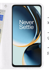 BASEY. Hoes Geschikt voor OnePlus Nord CE 3 Lite Hoesje Bookcase Hoes Flip Case Book Cover Met Screenprotector - Hoesje Geschikt voor OnePlus Nord CE 3 Lite Hoes Book Case Hoesje - Wit