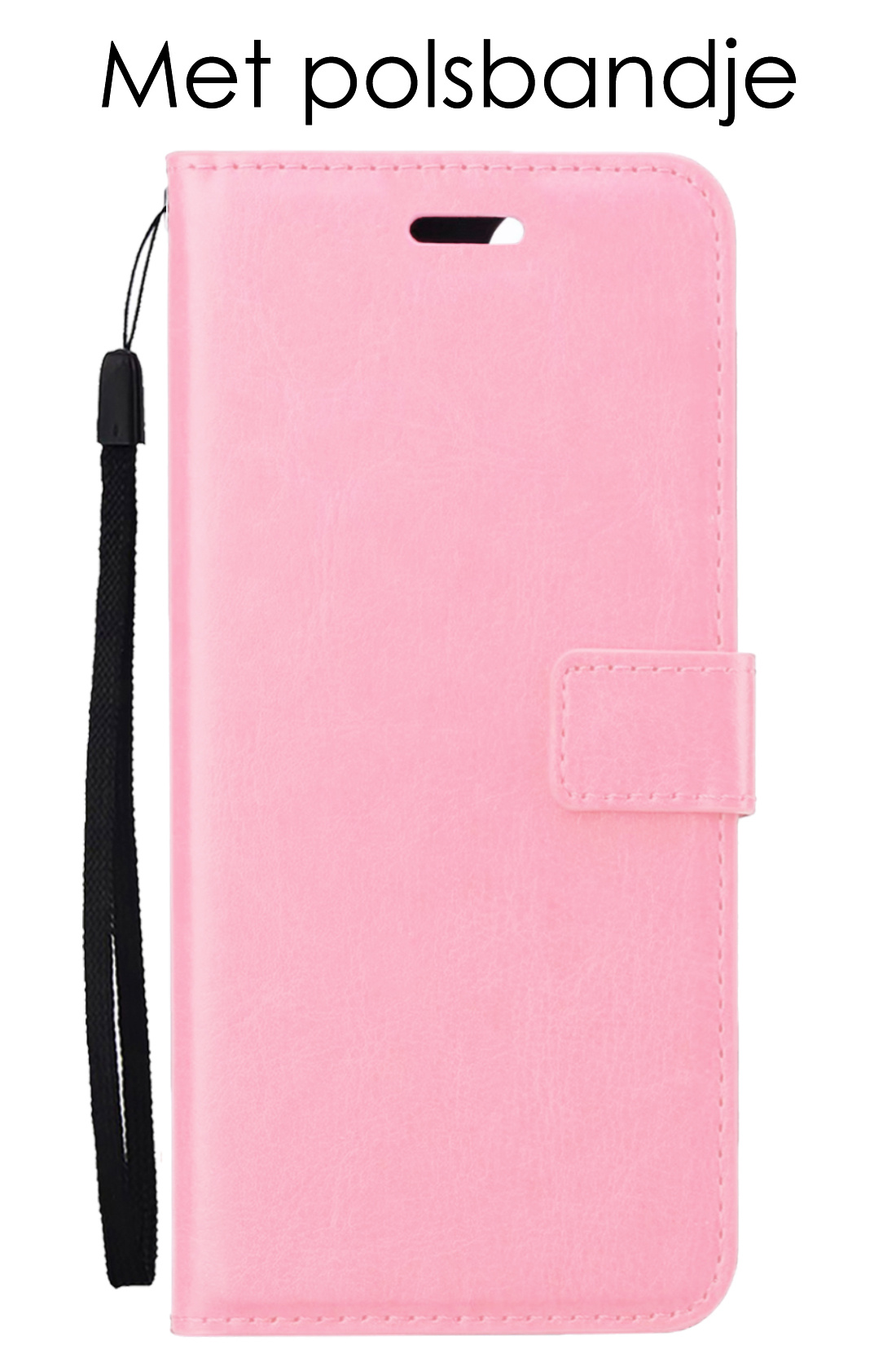 NoXx Hoes Geschikt voor OnePlus Nord CE 3 Lite Hoesje Book Case Hoes Flip Cover Wallet Bookcase Met 2x Screenprotector - Lichtroze