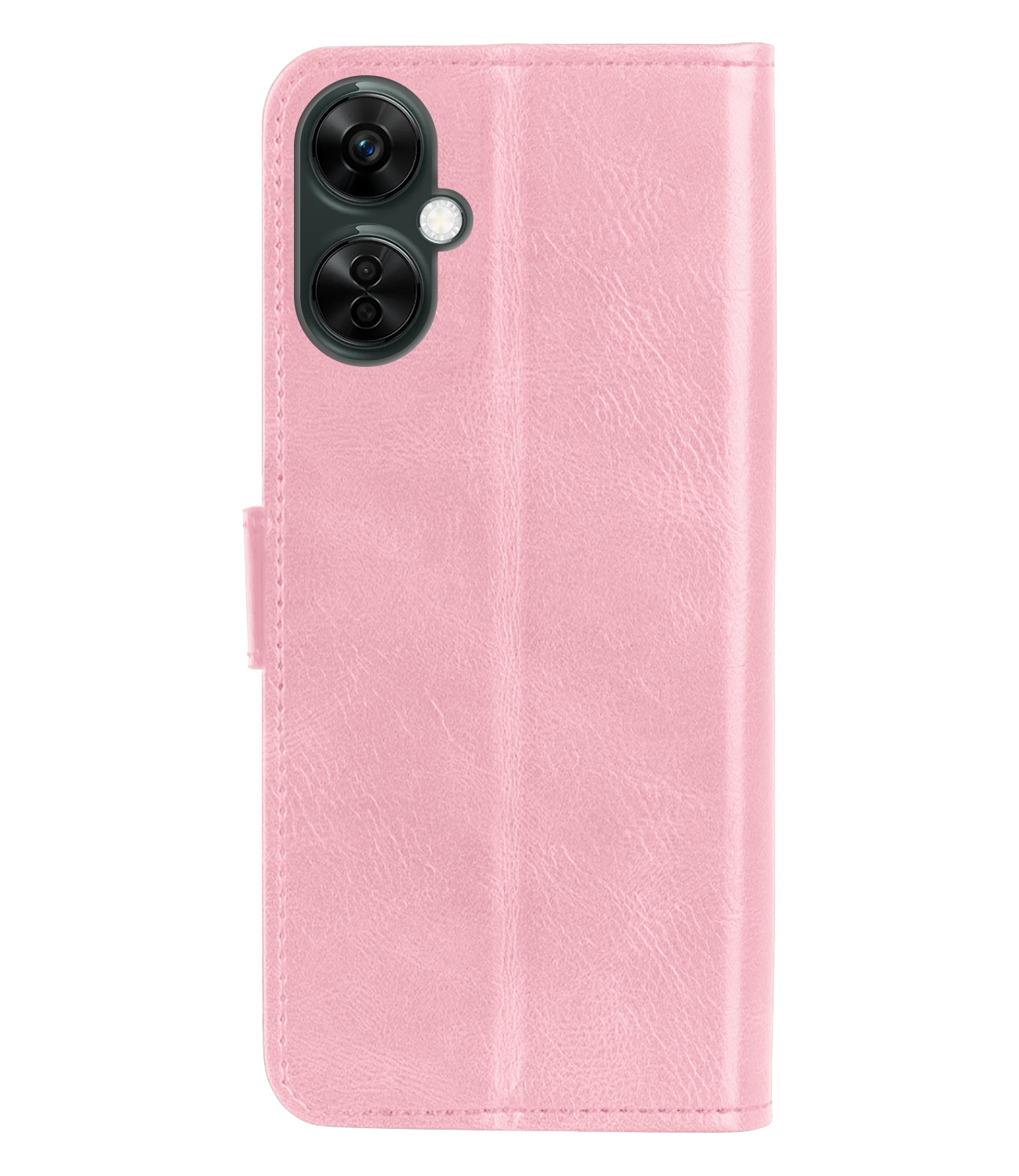 Nomfy Hoesje Geschikt voor OnePlus Nord CE 3 Lite Hoes Bookcase Flipcase Book Cover - Hoes Geschikt voor OnePlus Nord CE 3 Lite Hoesje Book Case - Lichtroze