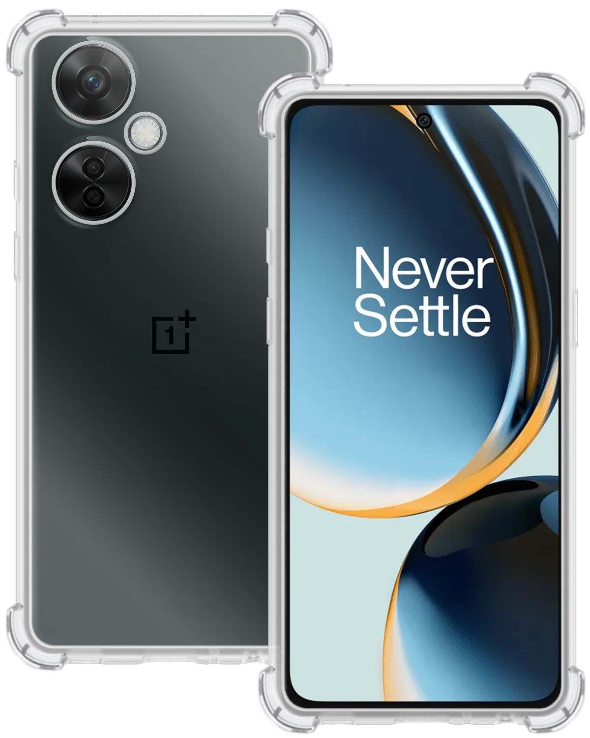 BASEY. Hoes Geschikt voor OnePlus Nord CE 3 Lite Hoesje Shock Proof Case Hoes Siliconen - Hoesje Geschikt voor OnePlus Nord CE 3 Lite Hoes Cover Shockproof - Transparant