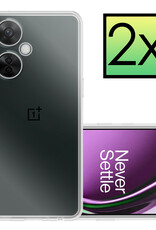 NoXx Hoes Geschikt voor OnePlus Nord CE 3 Lite Hoesje Cover Siliconen Back Case Hoes - Transparant - 2x