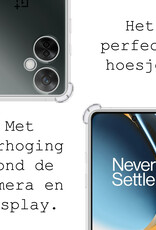 BASEY. Hoes Geschikt voor OnePlus Nord CE 3 Lite Hoesje Shock Proof Case Hoes Siliconen Met 2x Screenprotector - Hoesje Geschikt voor OnePlus Nord CE 3 Lite Hoes Cover Shockproof - Transparant