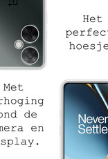 BASEY. Hoes Geschikt voor OnePlus Nord CE 3 Lite Hoesje Siliconen Back Cover Case Met 2x Screenprotector - Hoesje Geschikt voor OnePlus Nord CE 3 Lite Hoes Cover Hoesje - Transparant