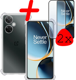 BASEY. BASEY. OnePlus Nord CE 3 Lite Hoesje Shockproof Met 2x Screenprotector