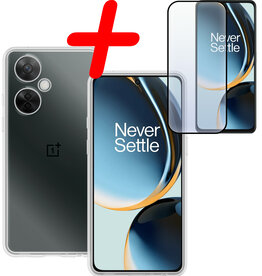 BASEY. BASEY. OnePlus Nord CE 3 Lite Hoesje Siliconen Met Screenprotector - Transparant