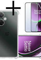 NoXx Hoes Geschikt voor OnePlus Nord CE 3 Lite Hoesje Siliconen Cover Shock Proof Back Case Shockproof Hoes Met Screenprotector - Transparant