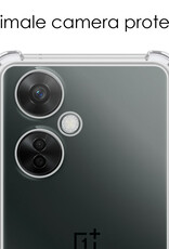 NoXx Hoes Geschikt voor OnePlus Nord CE 3 Lite Hoesje Siliconen Cover Shock Proof Back Case Shockproof Hoes Met Screenprotector - Transparant