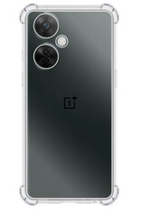NoXx Hoes Geschikt voor OnePlus Nord CE 3 Lite Hoesje Siliconen Cover Shock Proof Back Case Shockproof Hoes Met 2x Screenprotector - Transparant