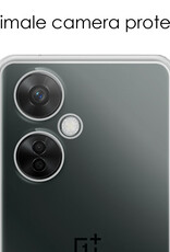 NoXx Hoes Geschikt voor OnePlus Nord CE 3 Lite Hoesje Cover Siliconen Back Case Hoes Met 2x Screenprotector - Transparant