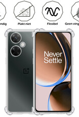 Nomfy Hoesje Geschikt voor OnePlus Nord CE 3 Lite Hoesje Shock Proof Cover Case Shockproof - Hoes Geschikt voor OnePlus Nord CE 3 Lite Hoes Siliconen Back Case - Transparant - 2 PACK