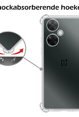 Nomfy Hoesje Geschikt voor OnePlus Nord CE 3 Lite Hoesje Shock Proof Cover Case Shockproof - Hoes Geschikt voor OnePlus Nord CE 3 Lite Hoes Siliconen Back Case - Transparant - 2 PACK