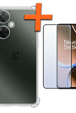Nomfy Hoesje Geschikt voor OnePlus Nord CE 3 Lite Hoesje Shock Proof Cover Case Shockproof Met Screenprotector - Hoes Geschikt voor OnePlus Nord CE 3 Lite Hoes Siliconen Back Case - Transparant
